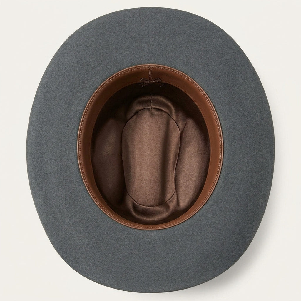 Unisex Grey Wool Felt Cowboy Hat for Western Outdoor Style