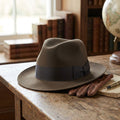 Unisex Wool Felt Fedora Hat with Classic Ribbon Band