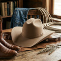 Western Wool Felt Hat with Leather Band for Everyday Ranch Style