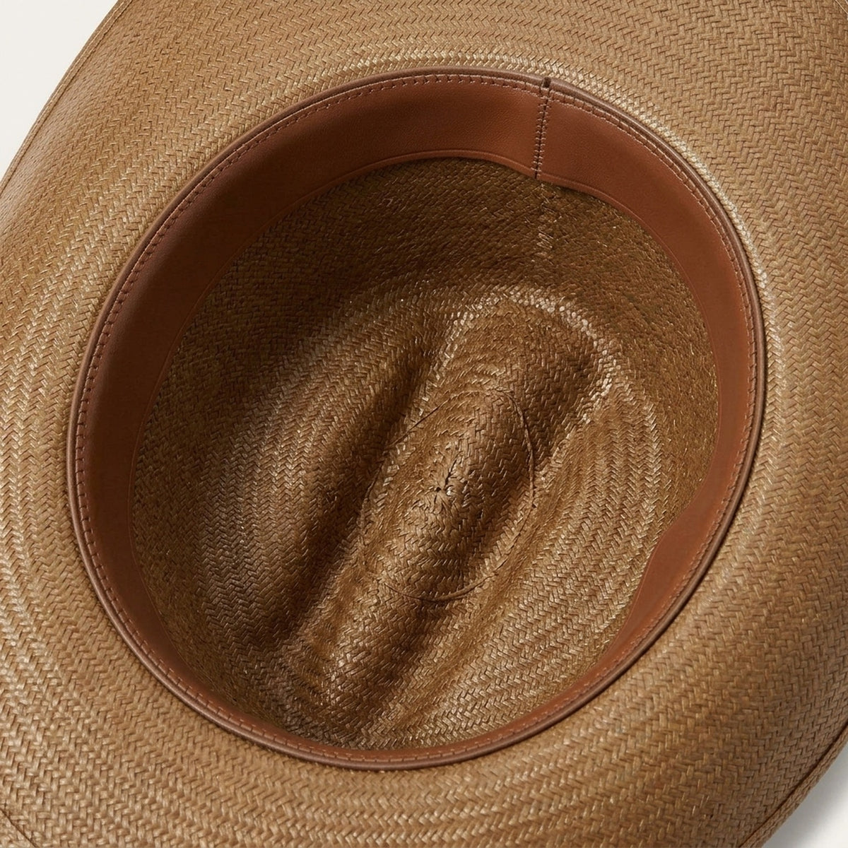 Brown Straw Western Hat with Turquoise Studded Leather Band