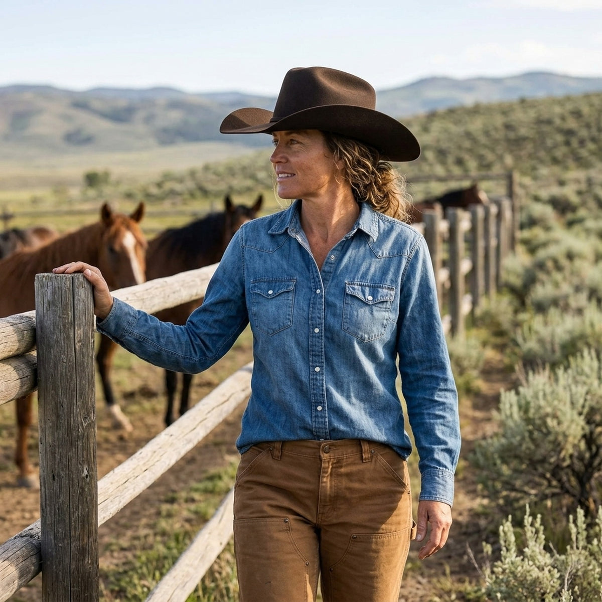 Chocolate Brown Felt Cowboy Hat with Classic Western Shape