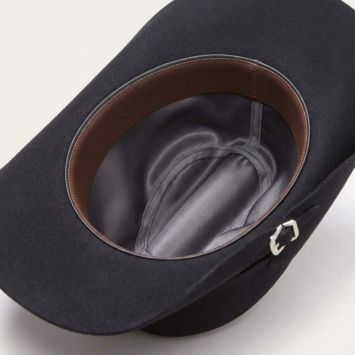 Black Felt Cowboy Hat with Silver Pin Accent - Western Hat
