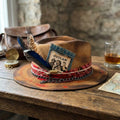 Western Fedora with OUTLAW Patch, Bullet and Chain Trim