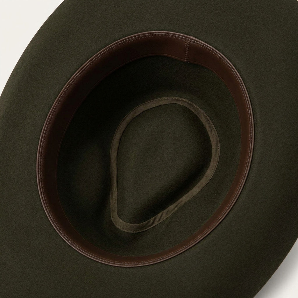 Olive Brown Cowboy Hat With Leather Band and Tassel