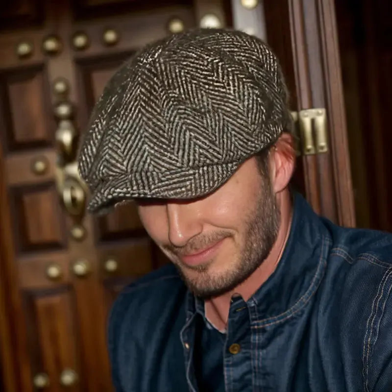 Peaky Blinders Hats,Handmade Wool Newsboy Cap: Vintage Style Gatsby Hat
