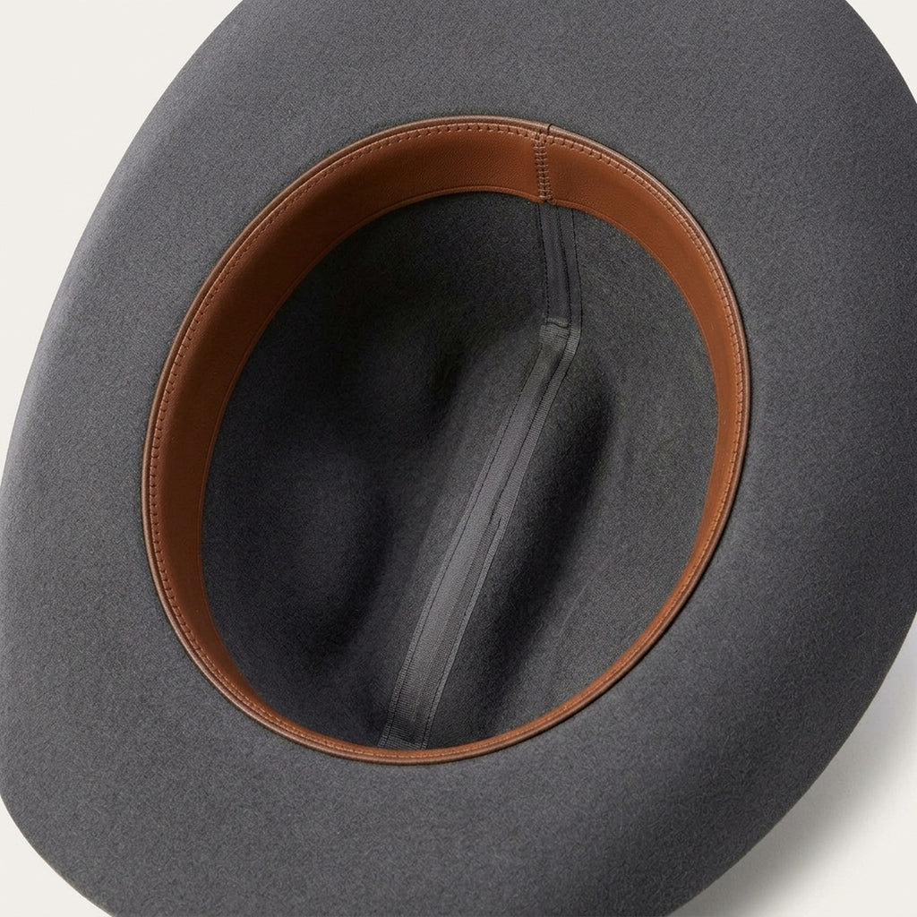 Charcoal Wool Felt Cowboy Hat with Matching Band Concho