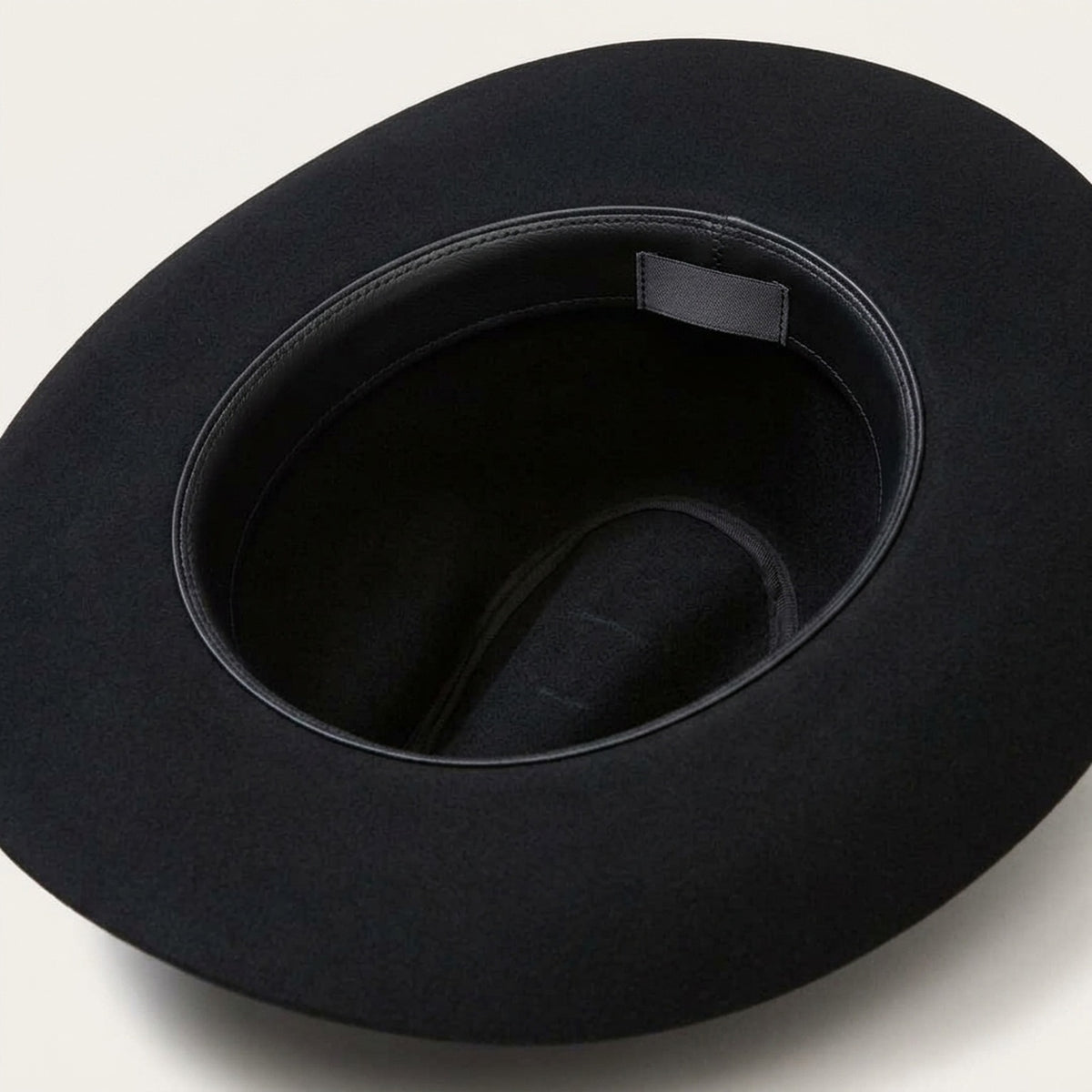 Black Felt Fedora Hat with Braided Band - Vintage Style