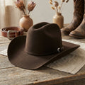 Chocolate Brown Felt Cowboy Hat with Classic Western Shape