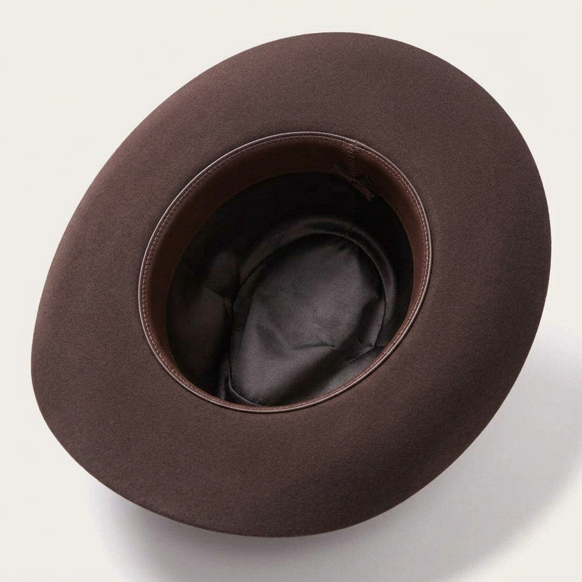 Dark Brown Felt Cowboy Hat with Rhinestone Embellished Band
