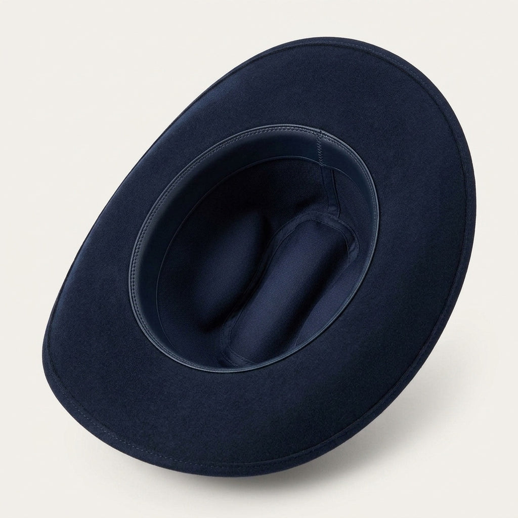 Unisex Navy Wool Felt Cowboy Hat with Refined Western Look