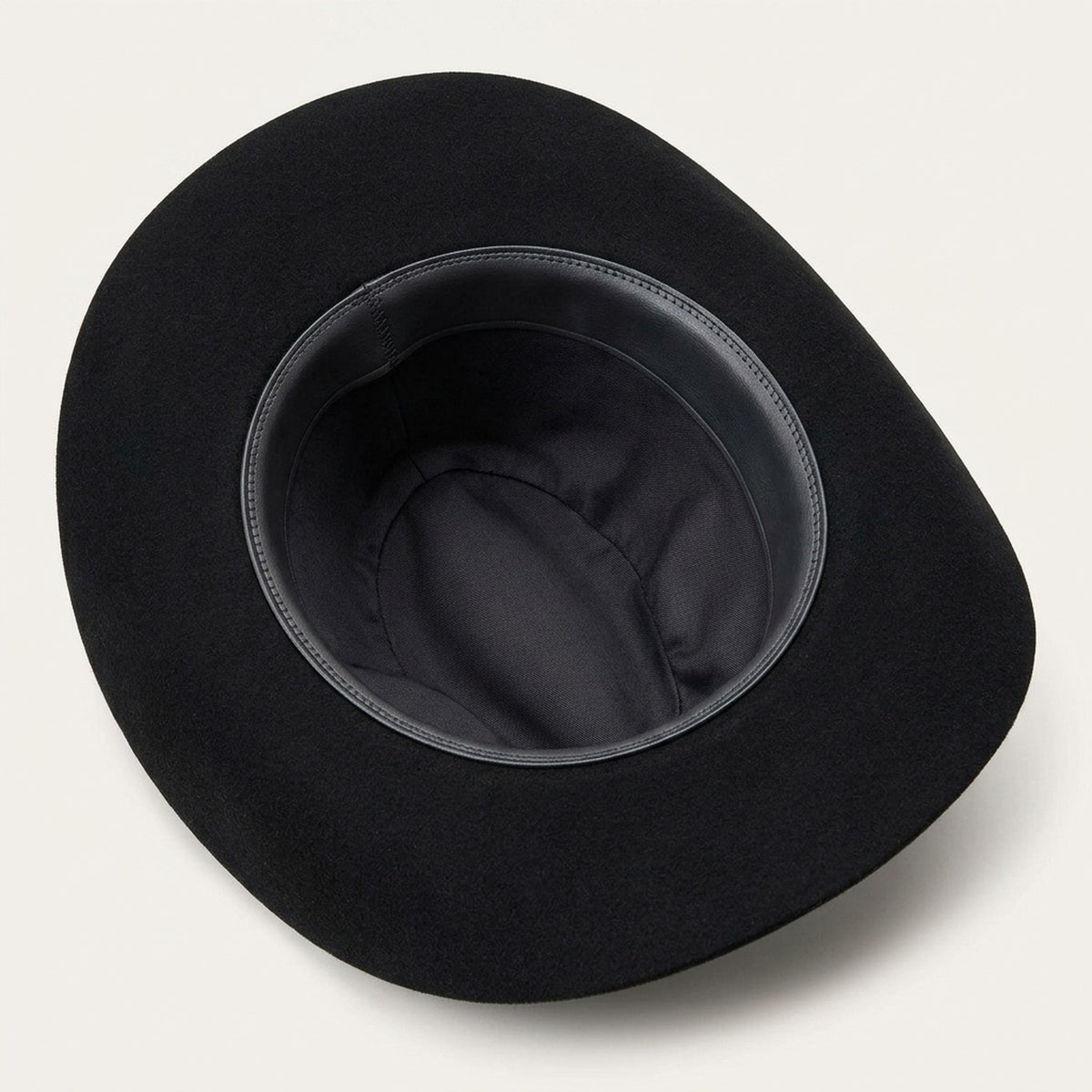 Black Felt Western Cowboy Hat with Studded Leather Band