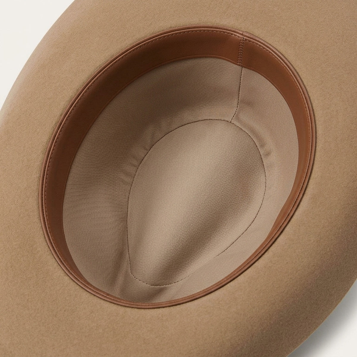 Unisex Camel Wool Felt Western Hat with Structured Crown