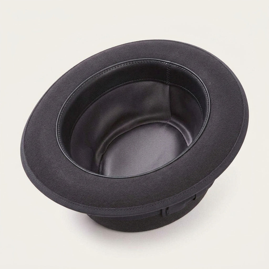 Classic Charcoal Wool Felt Fedora Hat for Everyday Look