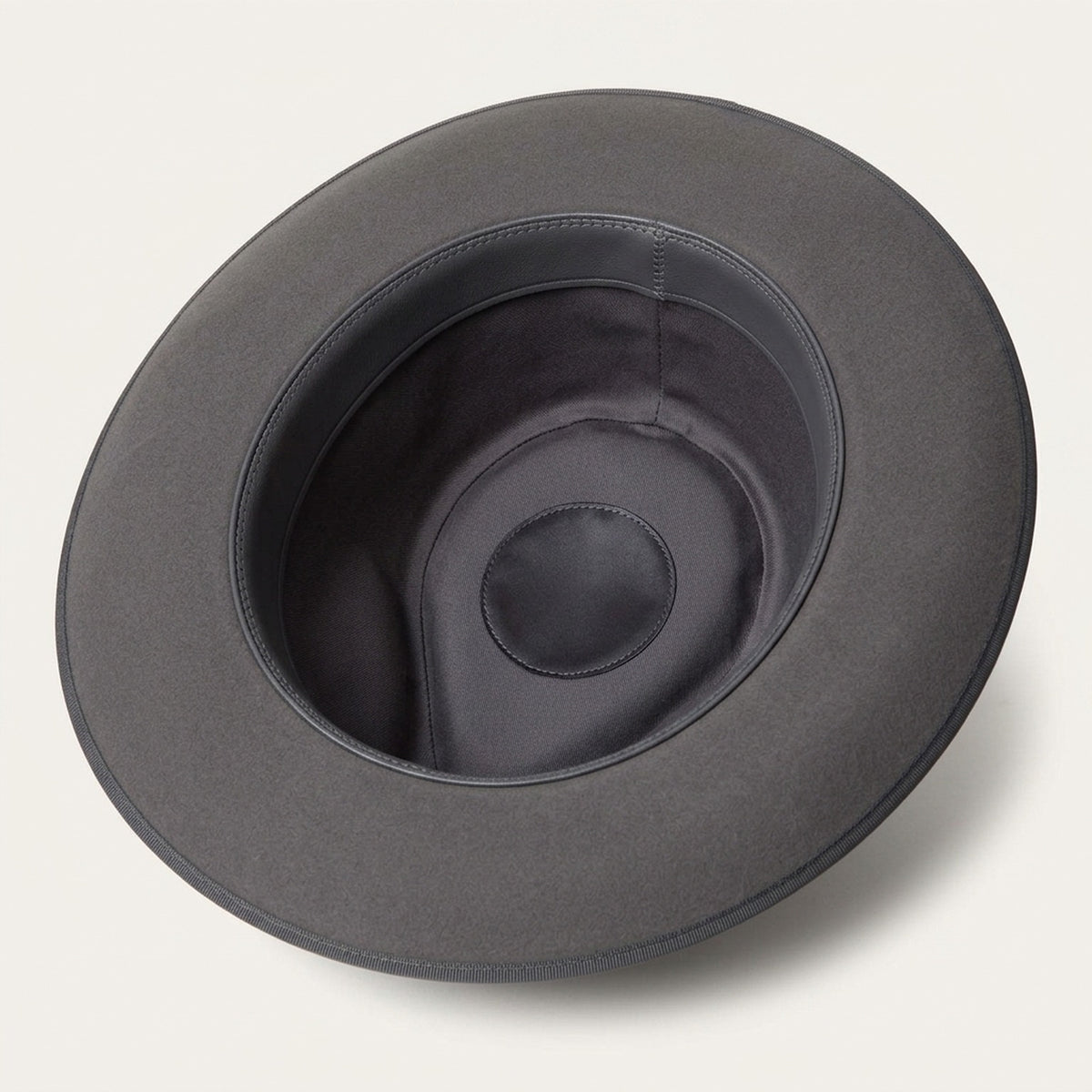 Grey Felt Fedora Hat with Black Grosgrain Band - Classic