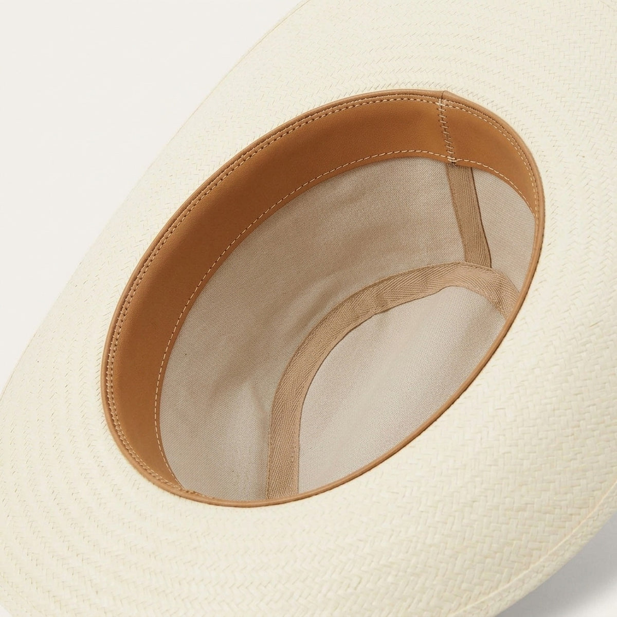 Unisex Ivory Straw Cowboy Hat with Grosgrain Ribbon Band