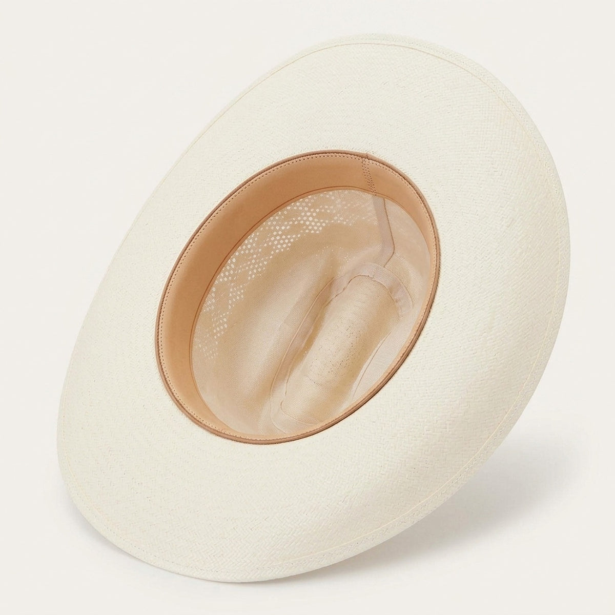White Ventilated Straw Cowboy Hat for Summer and Outdoor