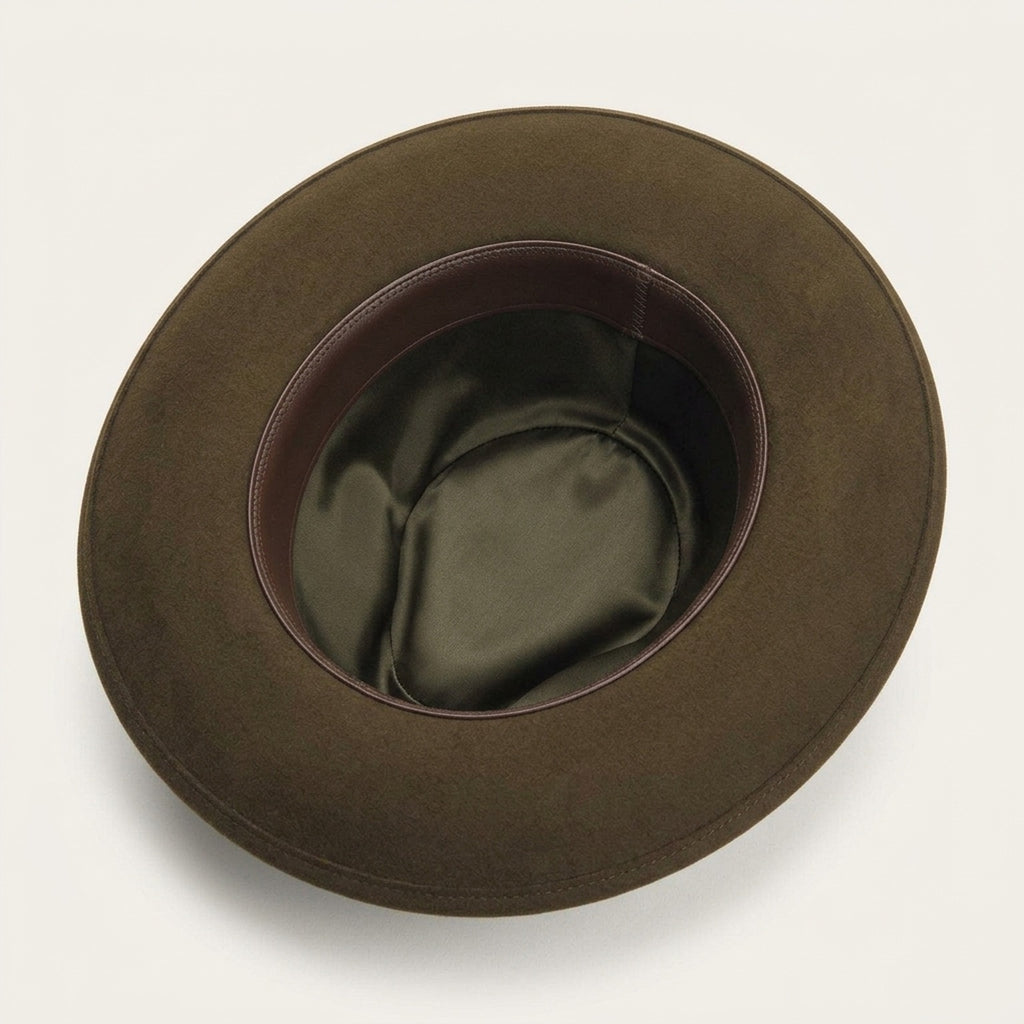 Brown Wide Brim Felt Western Hat with Classic Shape