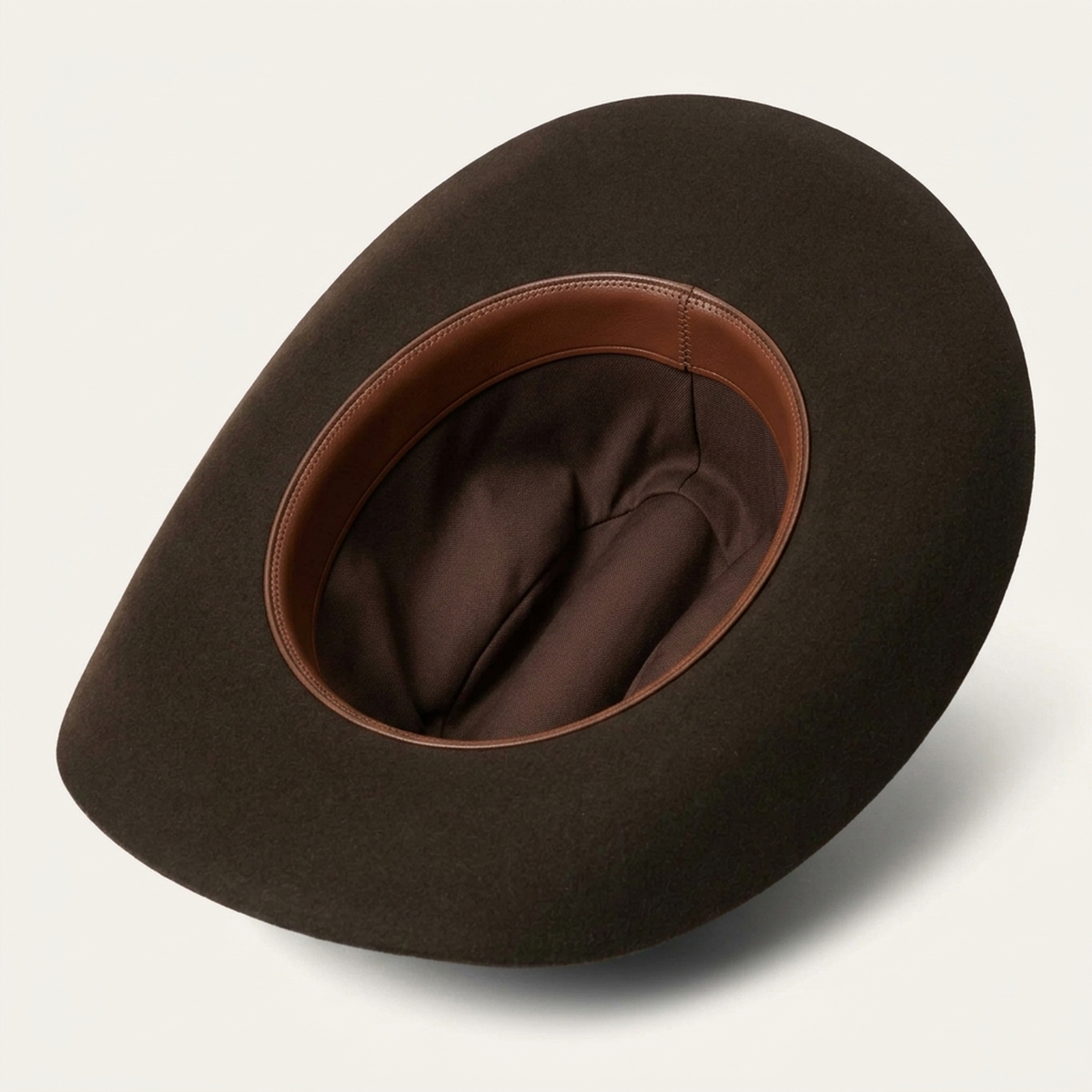 Chocolate Brown Felt Cowboy Hat with Classic Western Shape
