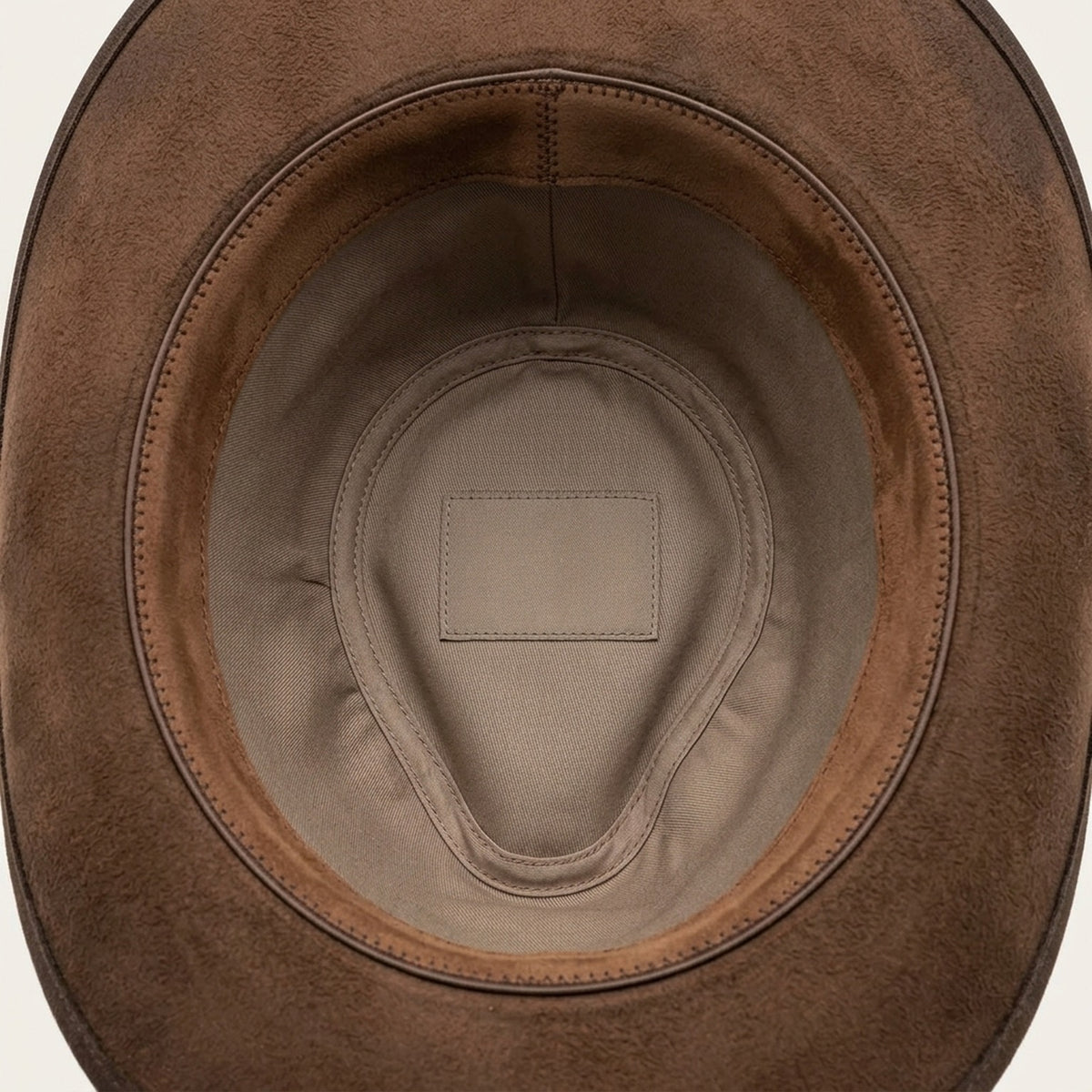 Distressed Brown Felt Western Hat Cowhide Band Silver Chain