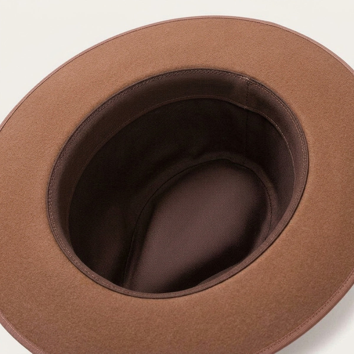 Unisex Camel Wool Felt Fedora Hat with Matching Band