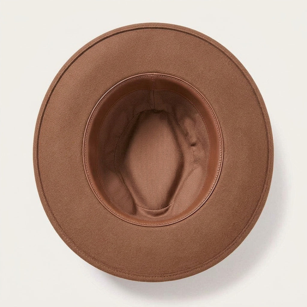 Camel Wool Felt Cowboy Hat with Braided Rope Tassel Band