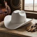 Unisex Off White Wool Felt Cowboy Hat for Country Style